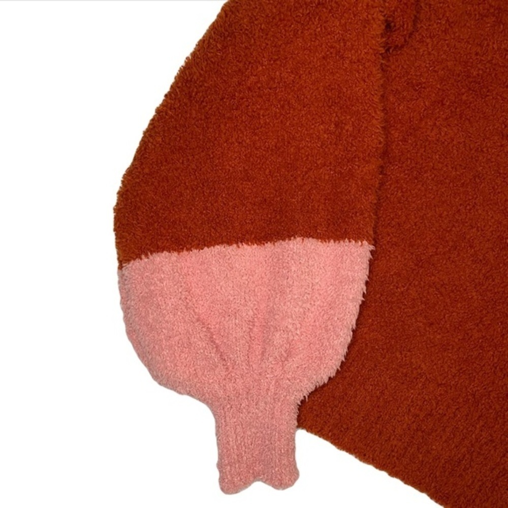 LC Lauren Conrad • Colorblock Fuzzy Sweater • Rust & Blush • Size M - Picture 6 of 12